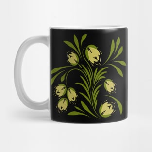 Folk flowers floral art print Flowers abstract art Mug